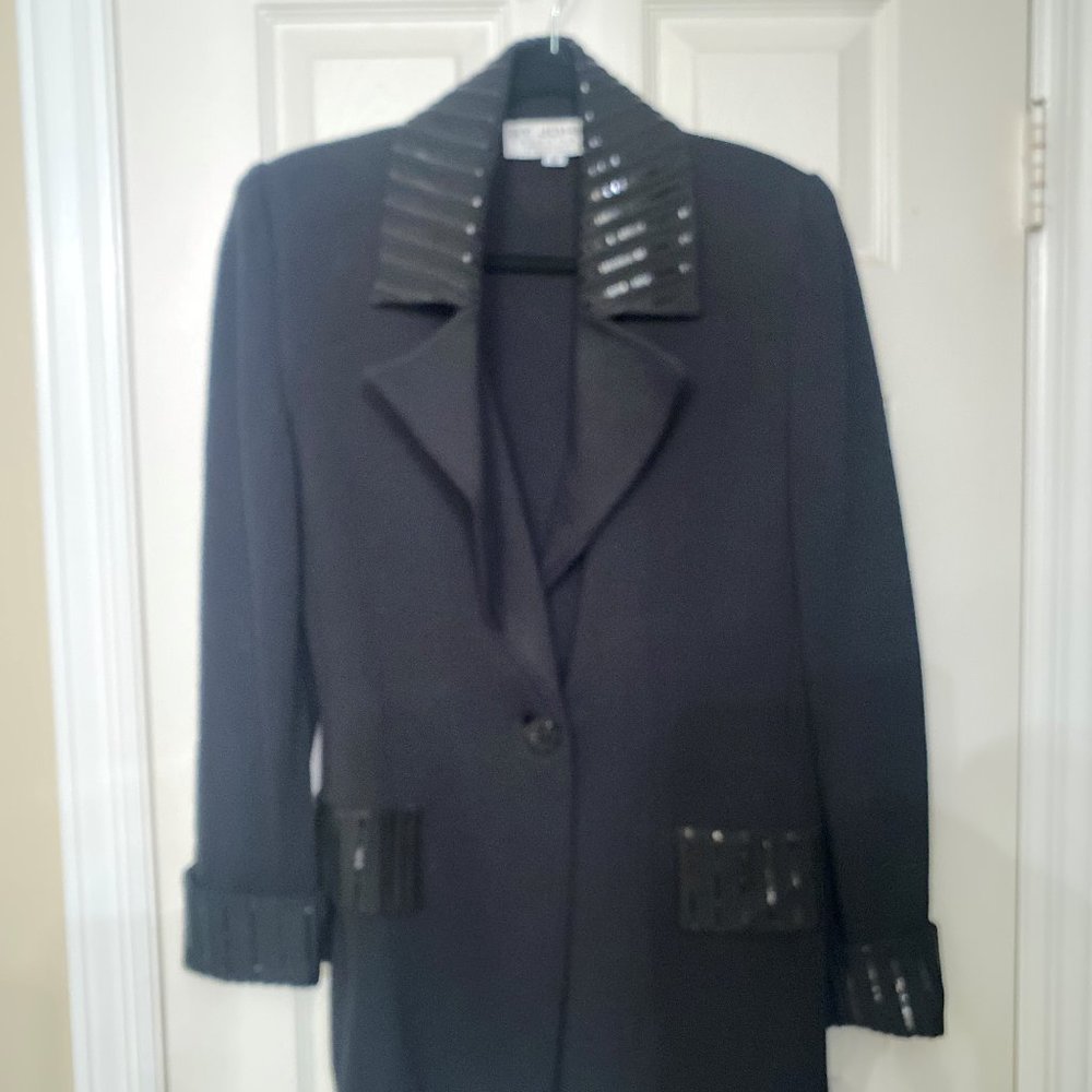 ST JOHN EVENING COLLECTION BLACK BLAZER